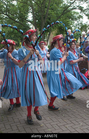 Blackhorse and Standard women Morris Dancers Stock Photo