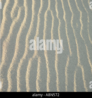 Patterns of wind blown sand Stock Photo