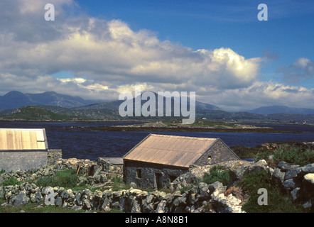 Stone cottage in Connemara Co Galway Ireland Stock Photo
