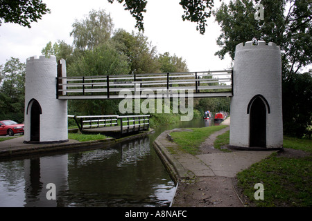 Drayton Swing Bridge and Foot Bridge Tamworth Staffordshire Stock Photo