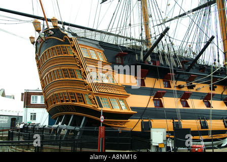 HMS Victory Lord Horatio Nelson Ship Battle of Trafalgar 1805 Stock Photo