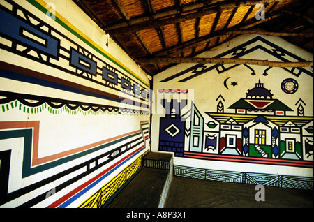 Interior Of Ndebele House Kgodwana Village Kwa ndebele South Africa interior-of-ndebele-house-kgodwana-village-kwa-ndebele-south-africa