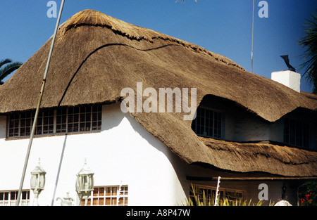 thatched house in waterkloof heights, pretoria, south africa Stock Photo