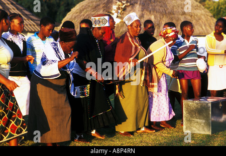 zulu wedding ceremony, uMkhanyakude, St. Lucia, South Africa Stock Photo