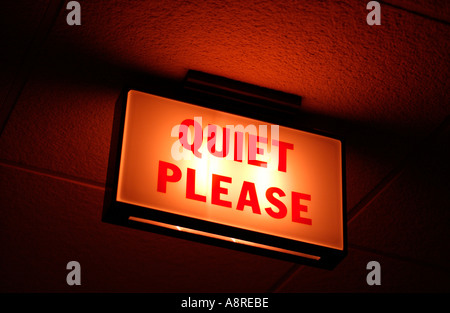 Quiet Please sign Stock Photo