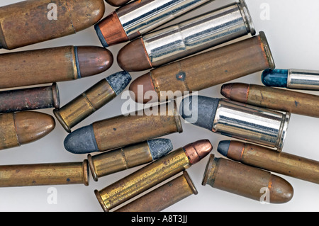 Miscellaneous Pistol and Rim Fire Cartridges Stock Photo