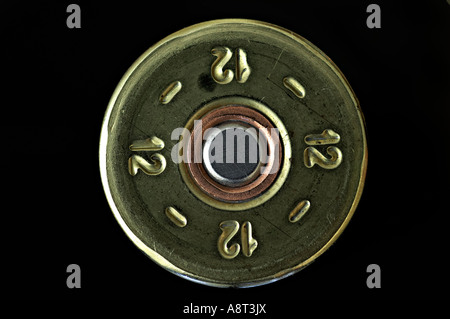 12 Gauge Shotgun shell head stamp Stock Photo - Alamy