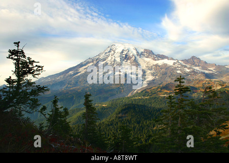 Mt Rainier, Mount Rainier National Park, Washington state, USA, Pacific Northwest, South Side Stock Photo