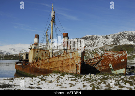 Old whaling station, Antarctica, Suedgeorgien, Grytviken Stock Photo