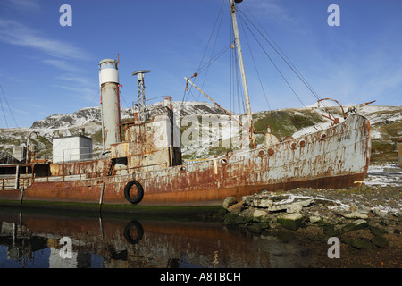 Old whaling station, Antarctica, Suedgeorgien, Grytviken Stock Photo