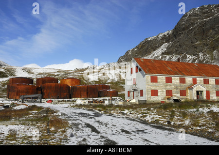 Old whaling station, Antarctica, Suedgeorgien, Grytviken Stock Photo