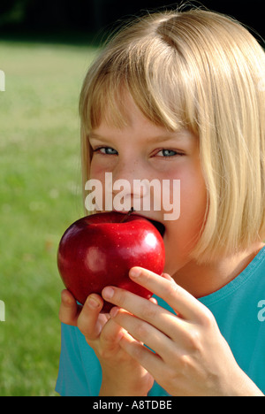 Apple Girl Stock Photo
