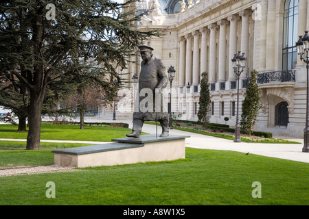 Winston Churchill Statue Paris France Stock Photo