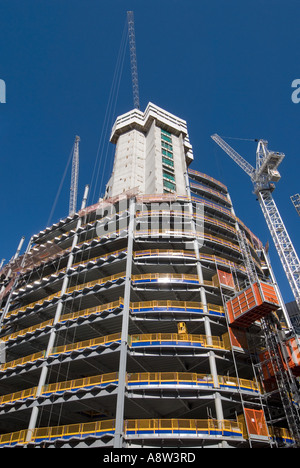 City of London multi storey tower block office building under construction no scaffolding needed pre let to Willis Insurance Brokers England UK Stock Photo