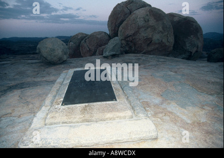 The grave of Cecil John Rhodes at World s view in Matobo National Stock ...