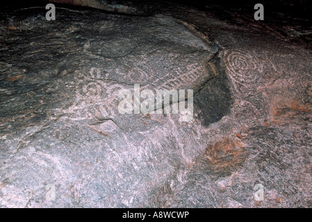 Early Bushman rock art, Uganda Stock Photo