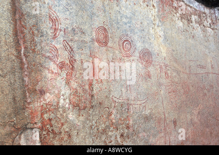 Iteso Rock art, Uganda Stock Photo