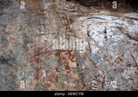 Early Bantu rock art Stock Photo