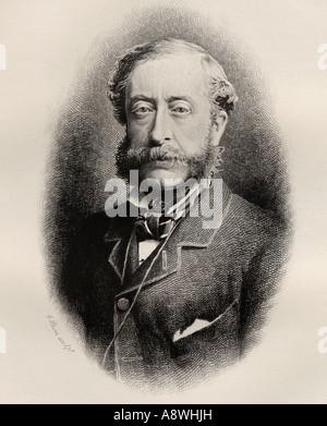 Henry Howard Molyneux Herbert, 4th Earl of Carnarvon, 1831 - 1890. Stock Photo