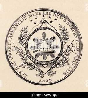 Masonic Seal Engraving Stock Photo