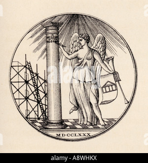 Masonic Seal Engraving Stock Photo