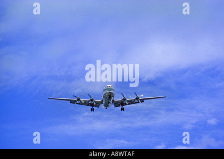 Vickers Viscount airliner landing at London Heathrow Airport LHR in 1963. JMH0551 Stock Photo