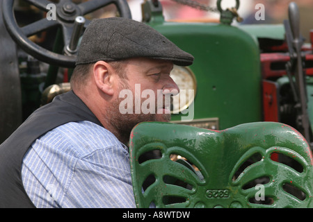 Steam enthusiast on Trevithick Day Camborne Cornwall UK Stock Photo