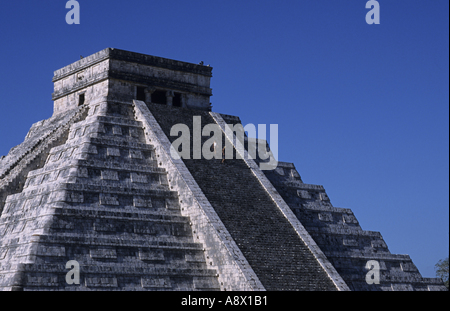 Mexico, Yucatan State - Chichen Itza, El Castillo Pyramid Of Kukulcan Stock Photo