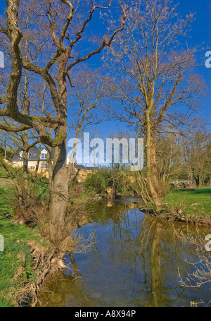 river clun clun village shropshire the midlands england uk Stock Photo ...