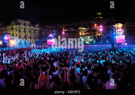 Chemical brothers performing on Isle of MTV event in Trieste, Italy Stock Photo
