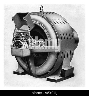 WITTON THREE PHASE INDUCTION ELECTRIC MOTOR Stock Photo