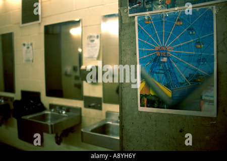 Coney Island Bathroom Stock Photo