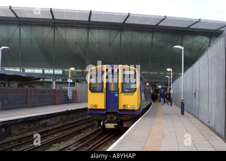 London Overground Train Stratford Railway station Stock Photo