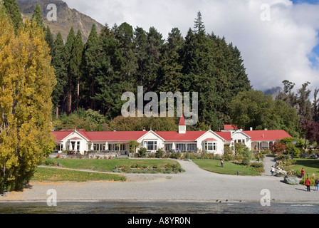 Walter Peak station on Lake Wakatipu  Queenstown New Zealand Stock Photo