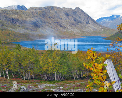 The turning of the seasons Indian summer Jotunheimen Norway Stock Photo