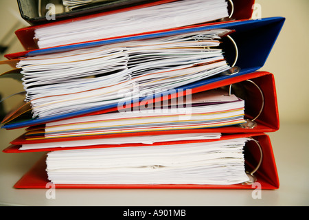 Pile of folders Stock Photo