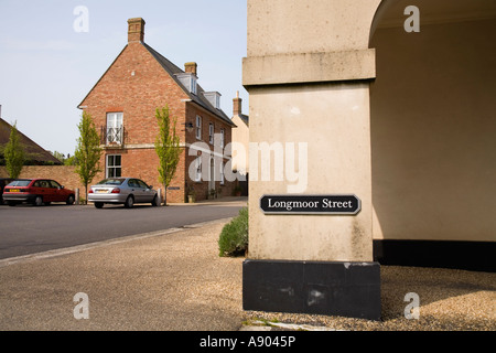Longmoor street sign Poundbury Dorchester Dorset UK Stock Photo