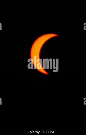 The sun during a partial solar eclipse as seen from Israel on March ...