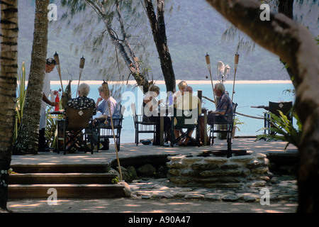 010 1997 Double Island Queensland Australia Outdoor restaurant Stock Photo