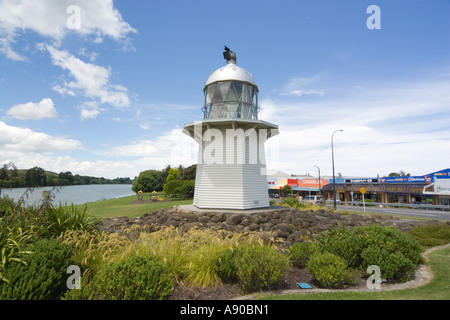 New Zealand Wairoa Old Portland Lighthouse now in the town Stock Photo