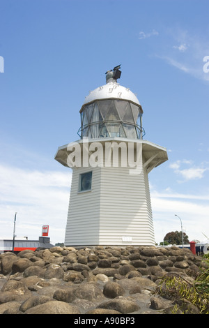 New Zealand Wairoa Old Portland Lighthouse now in the town Stock Photo