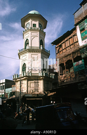 Pakistan NWFP Peshawar Old City clock tower Stock Photo