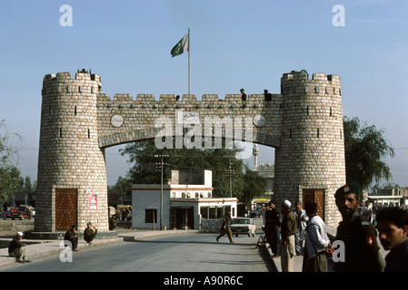 Pakistan NWFP Peshawar Bab i Khyber Gateway to the Pass Stock Photo