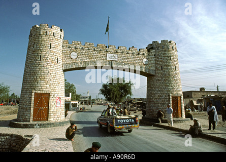 Pakistan NWFP Peshawar The Bab i Khyber Gateway to the Khyber Pass Stock Photo