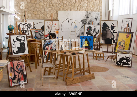 Mallorca Miro Foundation museum atelier Stock Photo