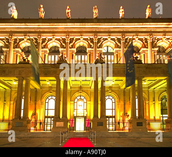 Germany Frankfurt stock exchange entrance twilight Stock Photo