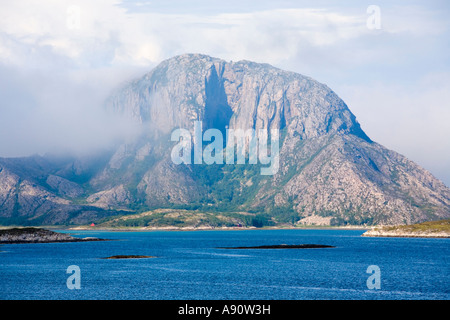 Torghatten, a mountain with a hole through the centre, S of Bronnoysund, Norway Stock Photo