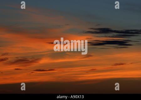 A sunset sky with clouds Stock Photo