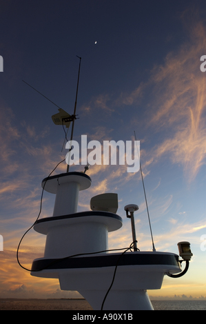 Radar antennas on the horizon Stock Photo - Alamy