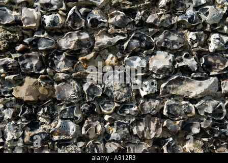 knapping   flint stone wall Arundel, West Sussex, England Stock Photo